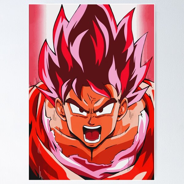Dragon Ball Poster Adult Goku Kaioken Attack 12inx18in Free