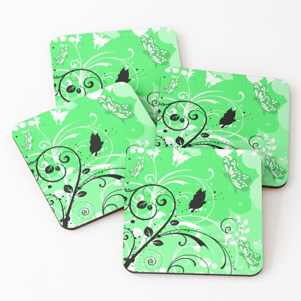 Item preview, Floral Art Lime White Butterfly  designed and sold by Tshirtstory.