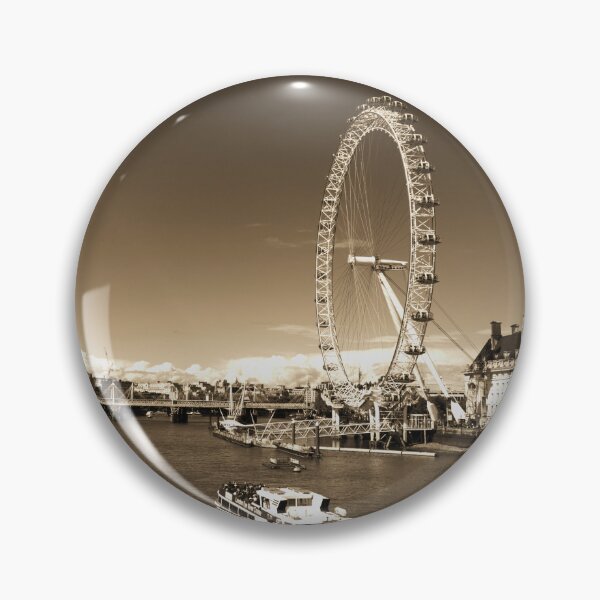 Item preview, Ojo de Londres sepia como sobrevuelo del globo aerostático designed and sold by Ann Biddlecombe.