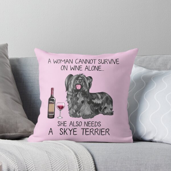 Artikelvorschau, Skye Terrier Hund und Wein Lustiges Geschenk für Hundemama entworfen und verkauft von TeeDoozy.