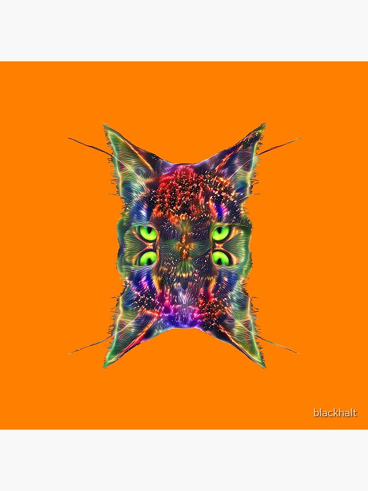 Artificial neural style Space galaxy mirror cat by blackhalt