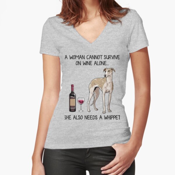 Item preview, Whippet dog and wine Funny gift for dog mom designed and sold by TeeDoozy.