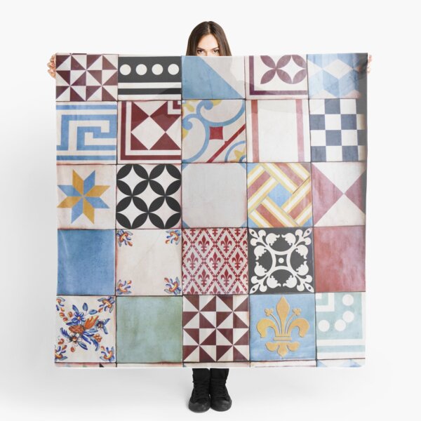 Spanish Tiles Colored Scarf