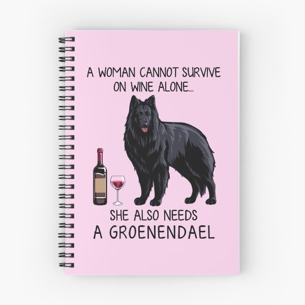 Item preview, Groenendael dog and wine Funny gift for dog mom designed and sold by TeeDoozy.