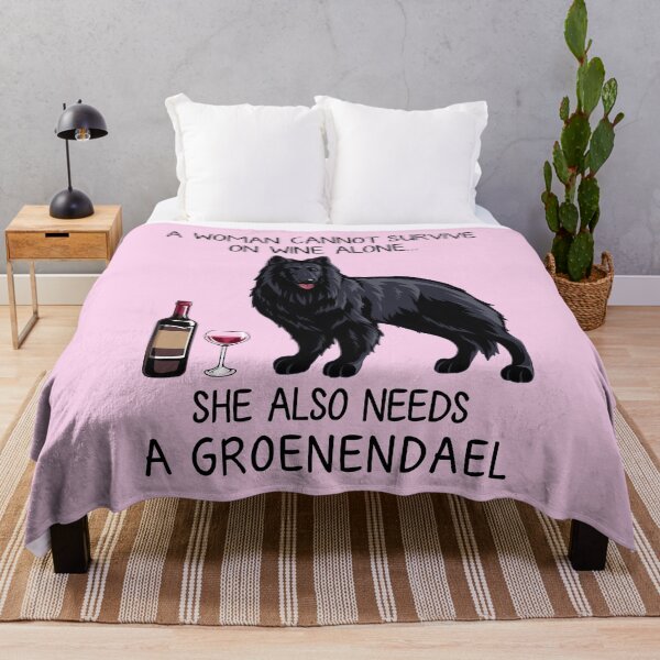 Item preview, Groenendael dog and wine Funny gift for dog mom designed and sold by TeeDoozy.