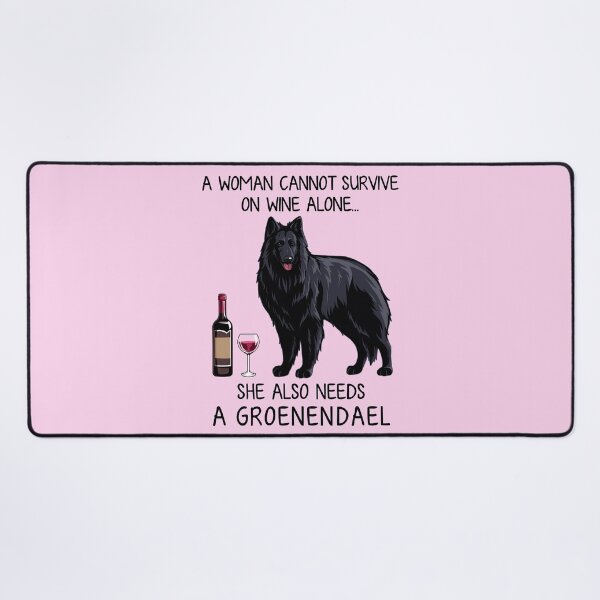 Item preview, Groenendael dog and wine Funny gift for dog mom designed and sold by TeeDoozy.