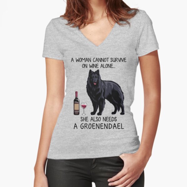 Item preview, Groenendael dog and wine Funny gift for dog mom designed and sold by TeeDoozy.