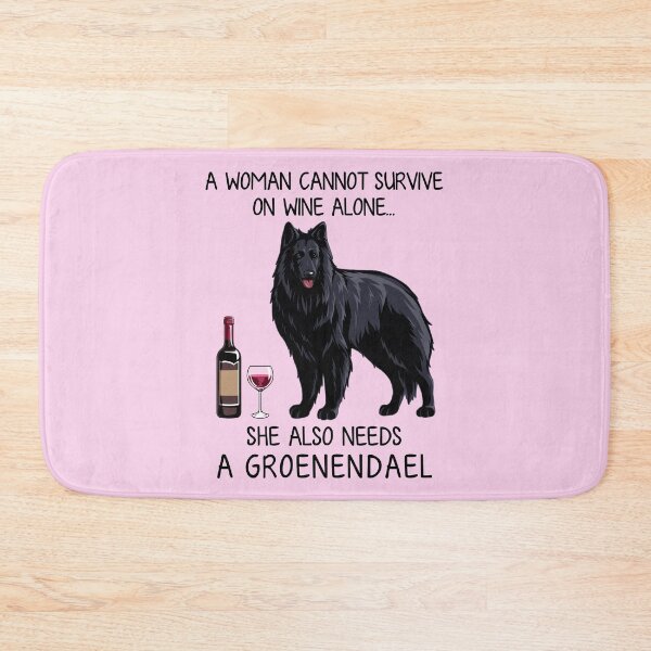Item preview, Groenendael dog and wine Funny gift for dog mom designed and sold by TeeDoozy.