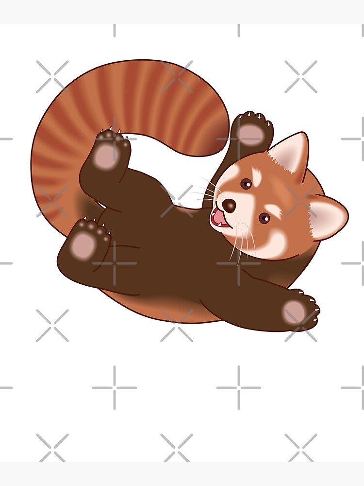 "Red Pandas Emoji Cute Fun Panda Lover" Art Print by JapaneseInkArt