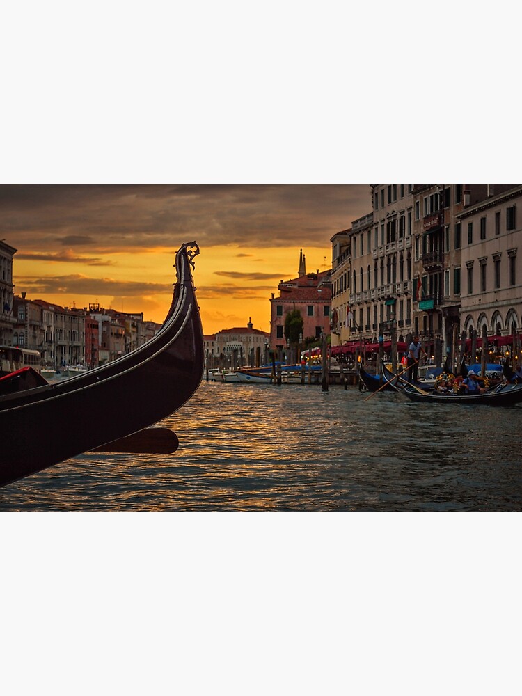 Gondola in Venice in sunset by creaschon