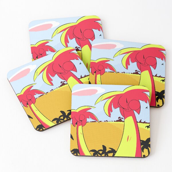 Item preview, Yellow Pink Summer Palm Trees designed and sold by CyberLoveza.