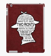Sherlock's Hat Rant - Dark iPad Case/Skin