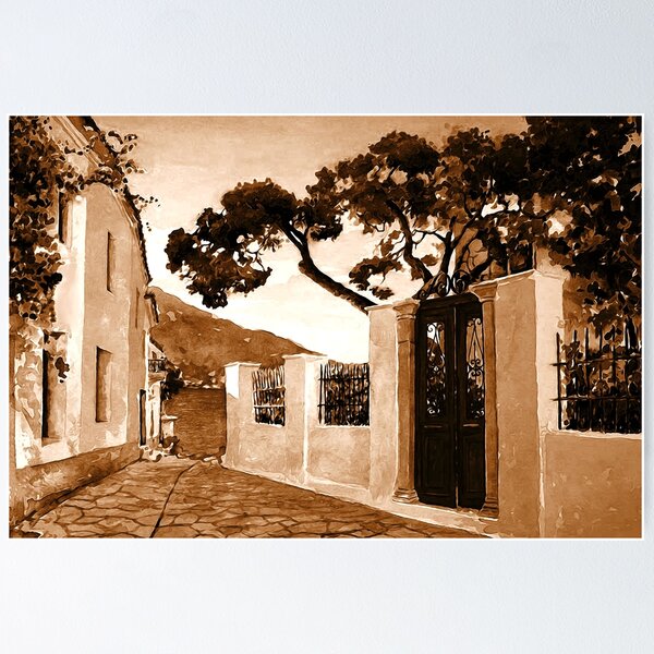 Item preview, A quiet street designed and sold by painting-greece.