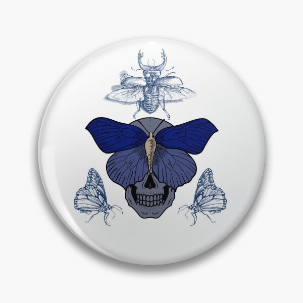 Item preview, Blue-blue skull-butterfly designed and sold by KS-Y.