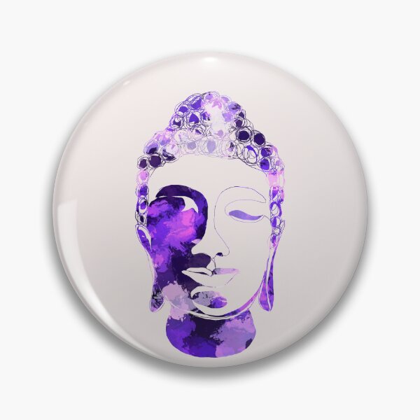 Item preview, Hand drawn Buddha Silhouette with Cool Purples designed and sold by AMSonArt.