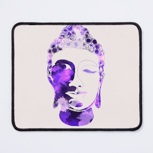 Item preview, Hand drawn Buddha Silhouette with Cool Purples designed and sold by AMSonArt.