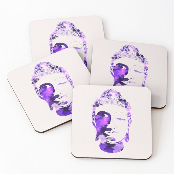 Item preview, Hand drawn Buddha Silhouette with Cool Purples designed and sold by AMSonArt.