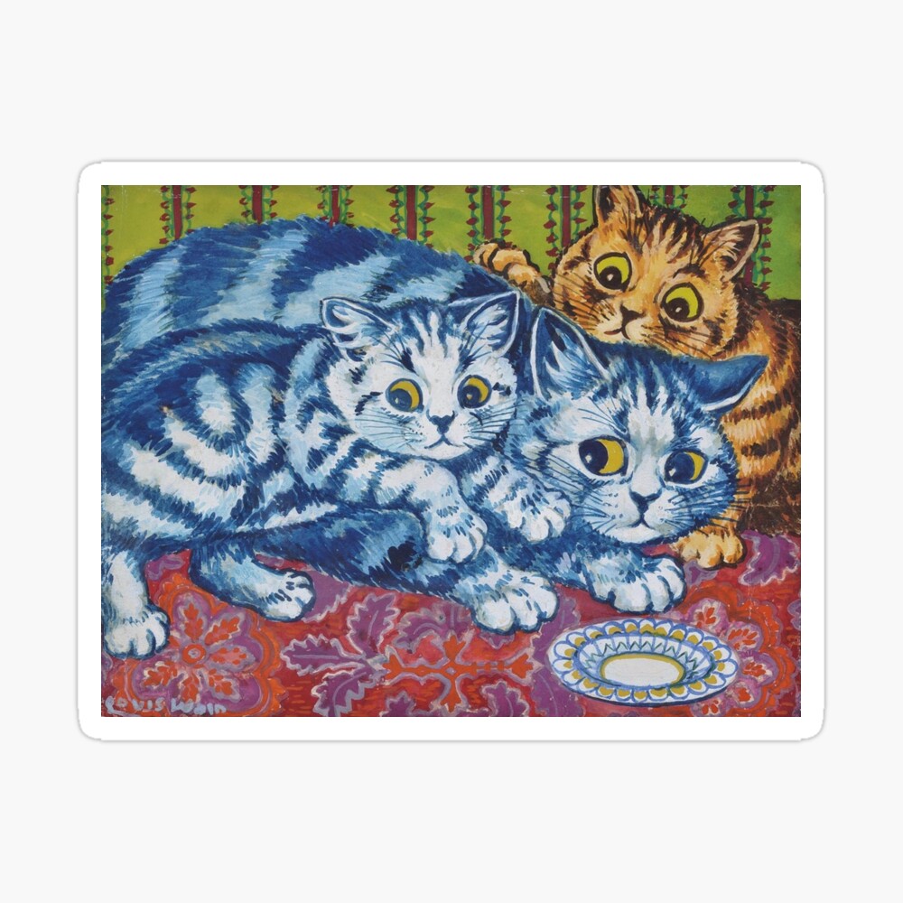 Mom With Three Cats Louis Wain Art Board Print for Sale by joycesparks28