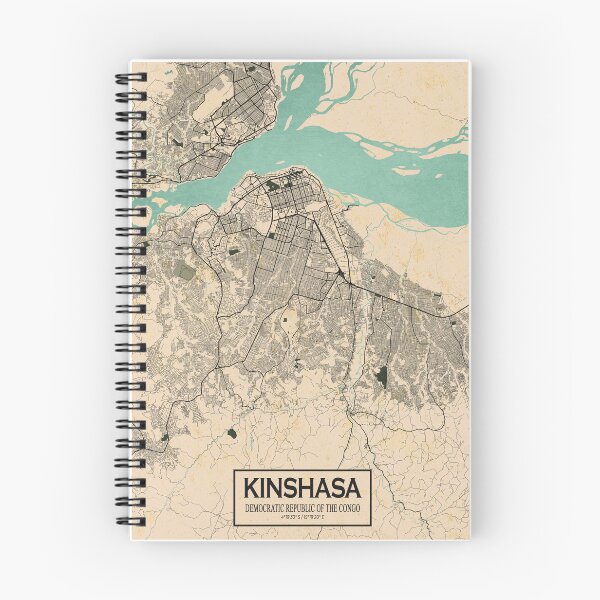 Item preview, Kinshasa City Map of Congo - Vintage designed and sold by deMAP.