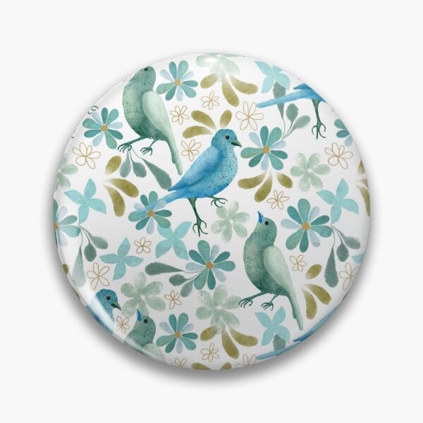 Item preview, Blue bird with Florals designed and sold by Deborah Wainwright.