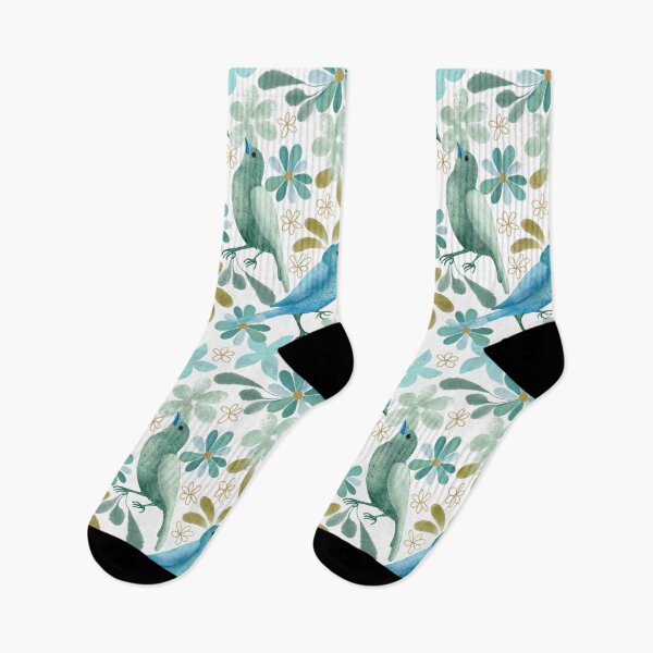 Item preview, Blue bird with Florals designed and sold by Deborah Wainwright.
