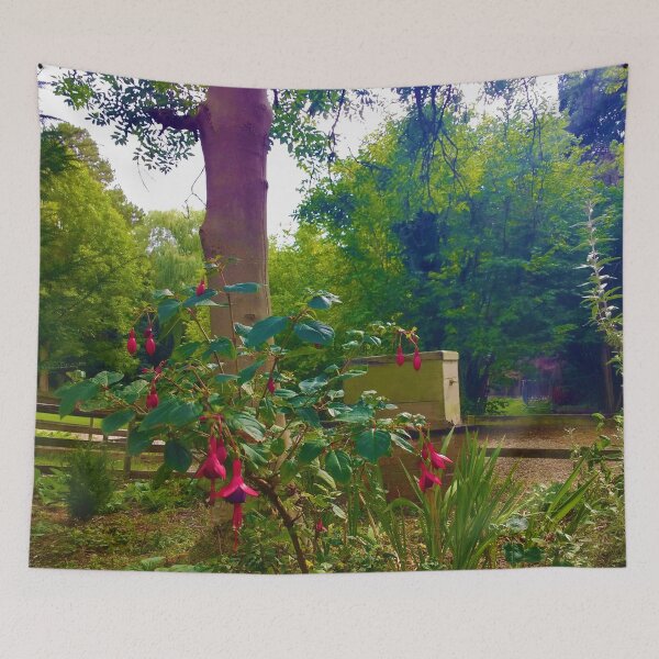 Item preview, #185 |☼| Hardy / Hummingbird Fuchsia Flowers - Landscape Shot (Elsham Hall, Gardens & Country Park) designed and sold by Naean H.F. (Nez Man).