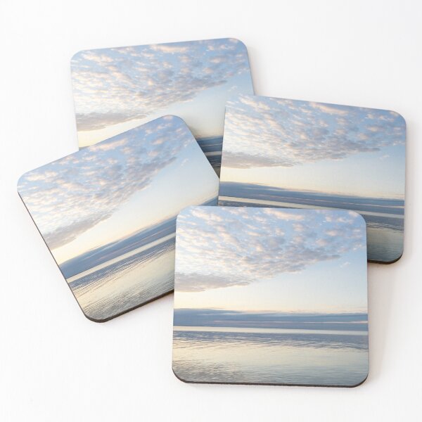 Item preview, Silky Blue Patterns - Calming Waterscape with Cloud Puffs designed and sold by Georgia Mizuleva.