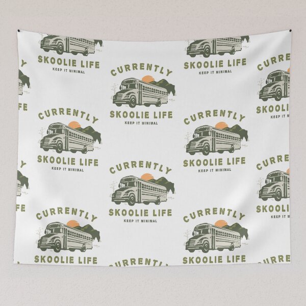Item preview, Currently Skoolie Life ( Summer Fun Bus Adventure ) designed and sold by WULFLAND ARTS.