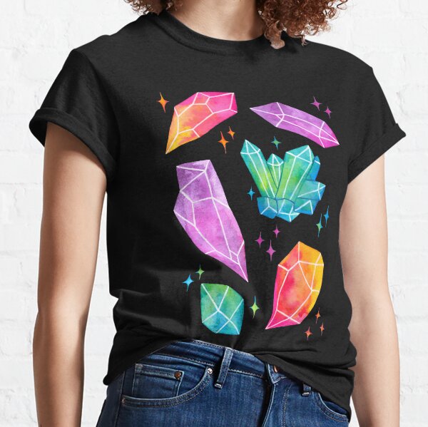 Watercolor Crystals // Black | Nikury Classic T-Shirt