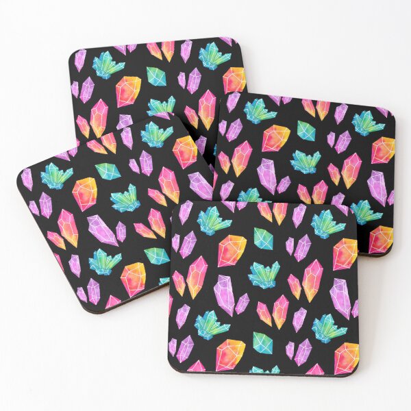 Item preview, Watercolor Crystals // Black | Nikury designed and sold by nikury.