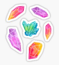 Aquarell-Kristalle Sticker