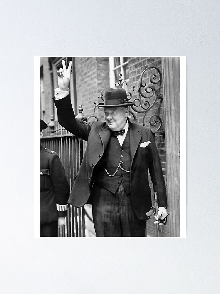 "Winston Churchill V For Victory " Poster for Sale by lenocilmcajkaqy