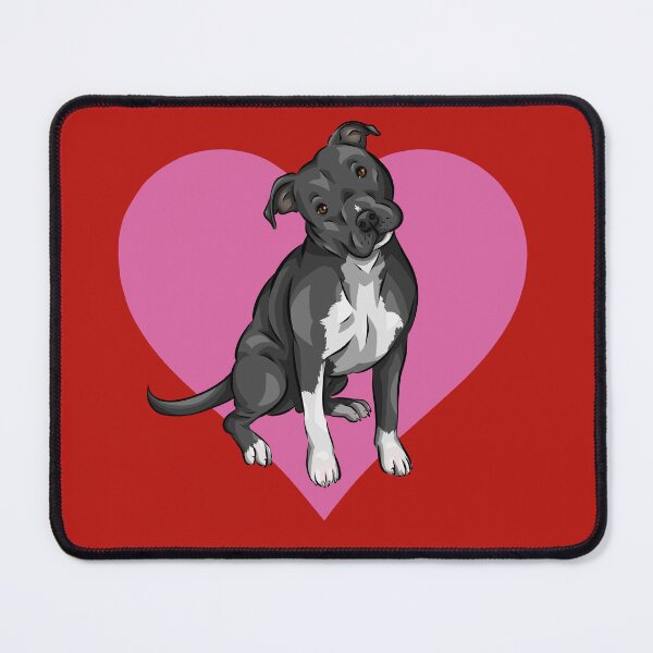 Item preview, American Pitbull Terrier with Hearts | Valentine Dogs | Valentine's Day Doggies designed and sold by shirinsart.
