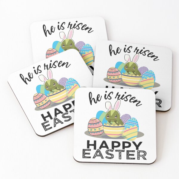 Item preview, Cute Iguana Lizard Bunny Ears Easter Egg Hunt Risen Bible designed and sold by alltheprints.