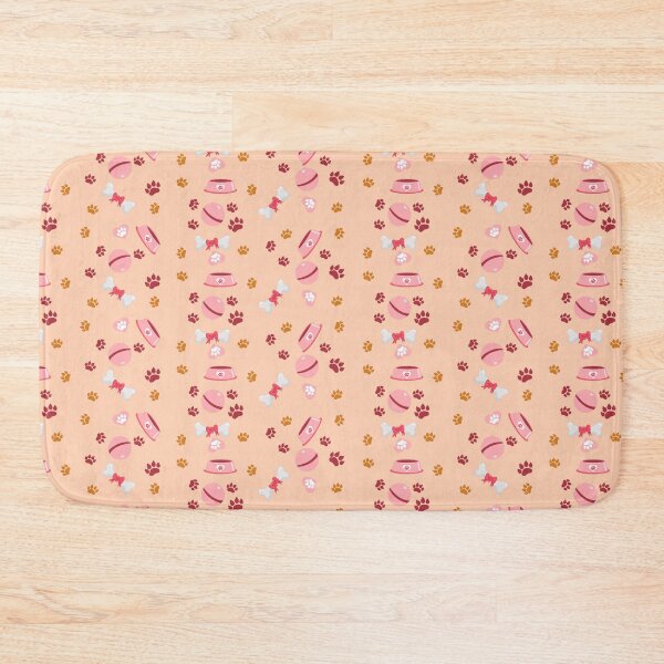 Item preview, Dog Seamless pattern with bones, steps and bowles designed and sold by skazka111.
