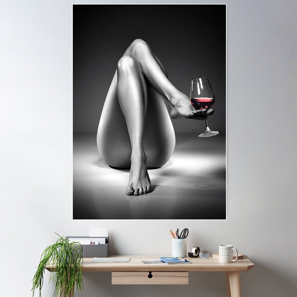 Naked Lady with Wine Glass