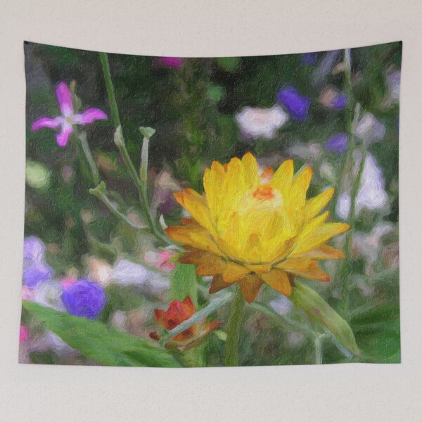 Item preview, Everlasting Yellow Flower, Print Painting artwork designed and sold by JonDelorme.