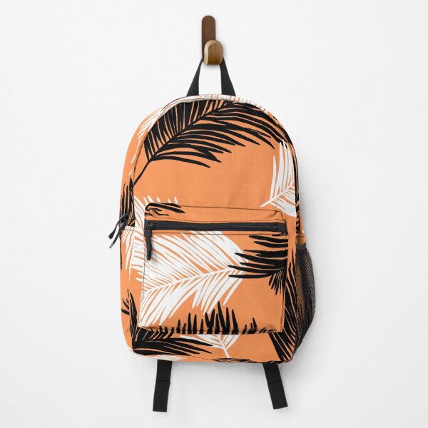 Item preview, Tropical Wild Leaves Pattern Palm on Orange designed and sold by GraphicsClub.
