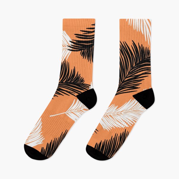 Item preview, Tropical Wild Leaves Pattern Palm on Orange designed and sold by GraphicsClub.