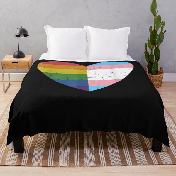 Item preview, Heart with rainbow and transgender flag for pride month designed and sold by David231231.