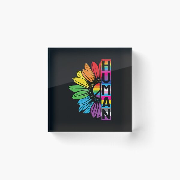 Aperçu de l'œuvre HUMAN Sunflower LGBT Flag Gay Pride Month LGBTQ créée et vendue par David231231.