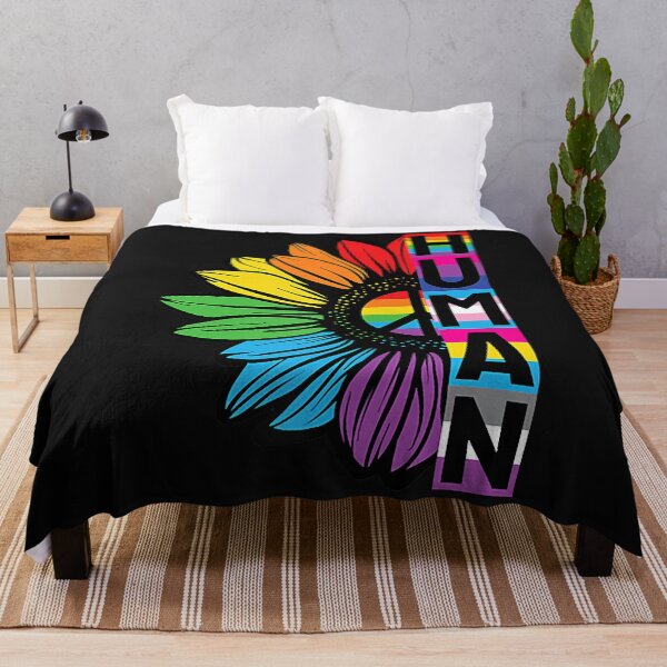 Item preview, HUMAN Sunflower LGBT Flag Gay Pride Month LGBTQ designed and sold by David231231.