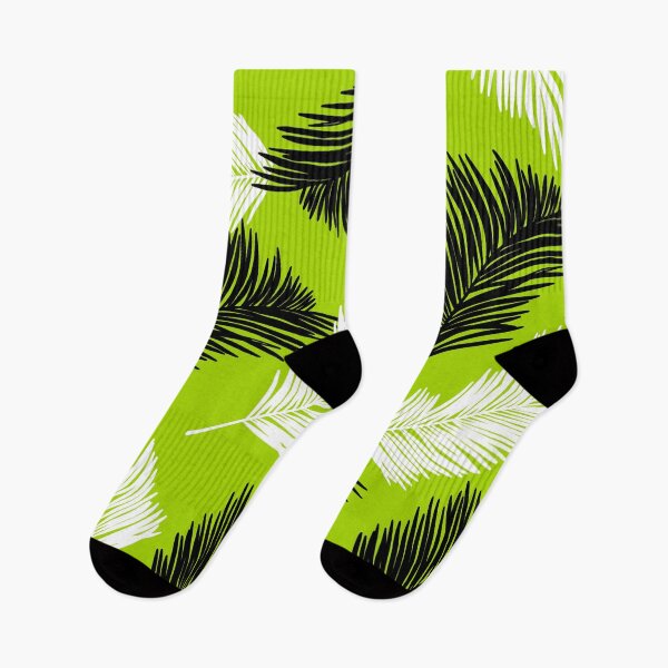 Item preview, Tropical Wild Leaves Pattern Palm on Lime Green designed and sold by GraphicsClub.