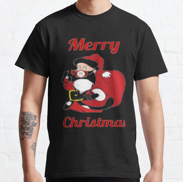 Naked Santa Claus Ice Skating Nude Ugly Christmas Sweater Gift T-Shirt