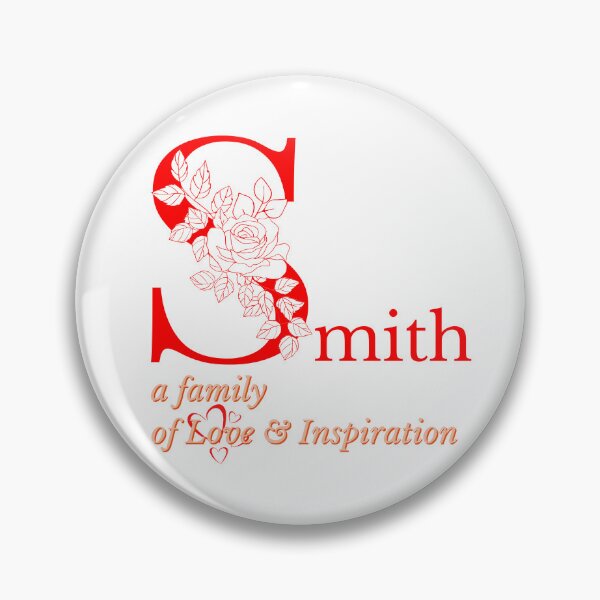 Item preview, Smith Family Monogram Sign Sticker Tshirt displays proud family characteristics in red designed and sold by Faelee.