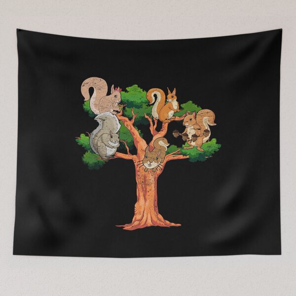 Item preview, Nature Forest Animal Lover Tree Cute Squirrel designed and sold by bestshirtdesign.