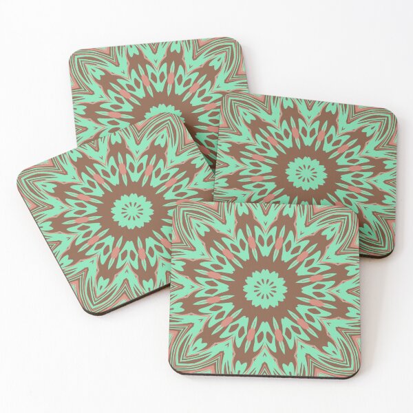 Item preview, Abstract Daisy Mandala Design Brown and Green designed and sold by AraljanFusion.