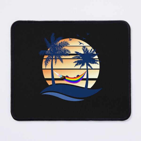 Item preview, LGBTQ Progress Pride Hammock Summer Beach Sunset designed and sold by David231231.