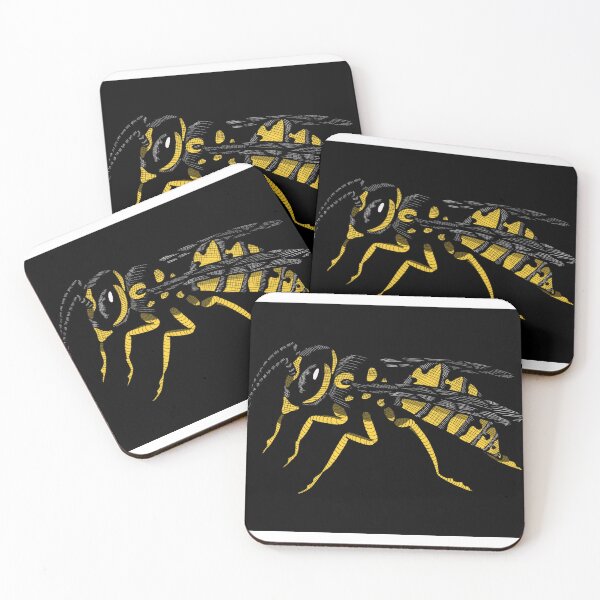 Item preview, Cross Hatching Wasp designed and sold by Morninggoffee.