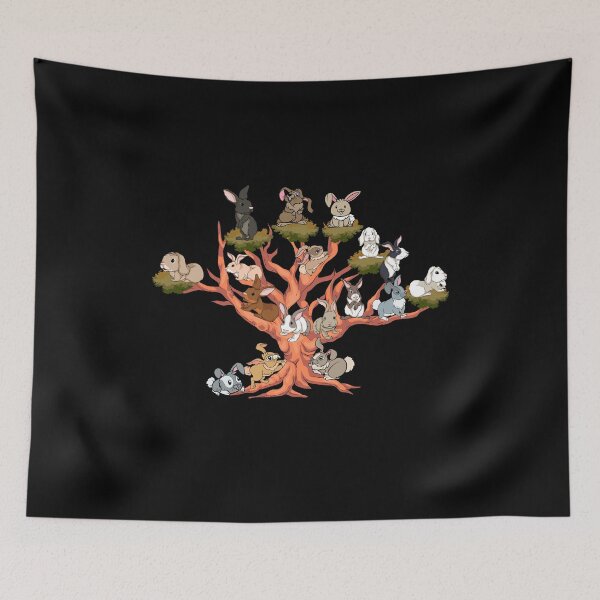 Aperçu de l'œuvre Arbre Lapin Amant Nature Forêt Animal Mignon Lapin créée et vendue par bestshirtdesign.